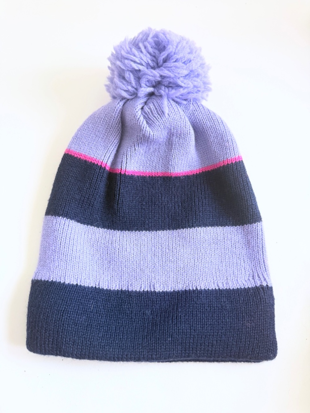 Vintage 80s Ski Hat Pom Pom stripes